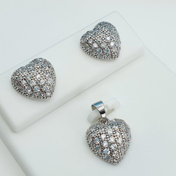 "925 Sterling Silver Cubic Zircon Jewelry Set, UU1P7A7046 - Picture 6 of 8